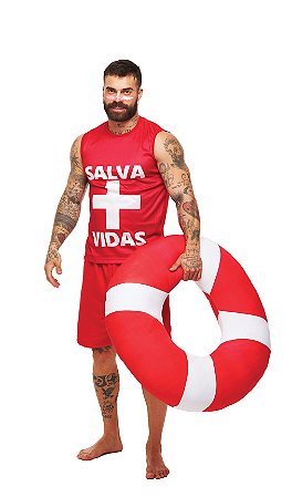 Fantasia Salva Vidas Guga Adulto G - Fantasias Super