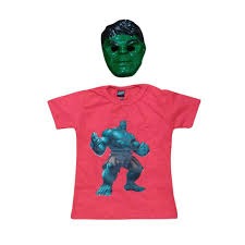 Kit Mascara e Camiseta Hulk - Hero Fun