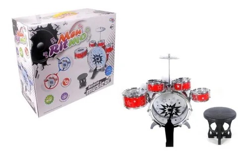 Bateria Musical Jazz Drum com Bumbo - Wellmix