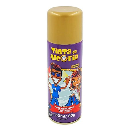 Tinta Spray para Cabelo Dourada 150ml/80gr - Linha da Alegria
