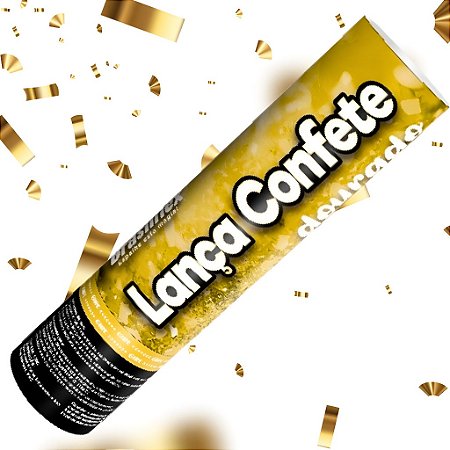 Lança Confete Dourado - Brasilflex