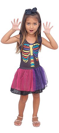 Fantasia Esqueletinha Colorida M - BrinkModel