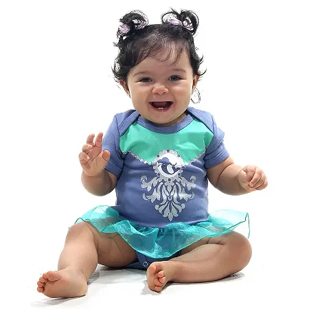 Fantasia Ariel Body com Saia Baby M - Sulamericana Fantasias