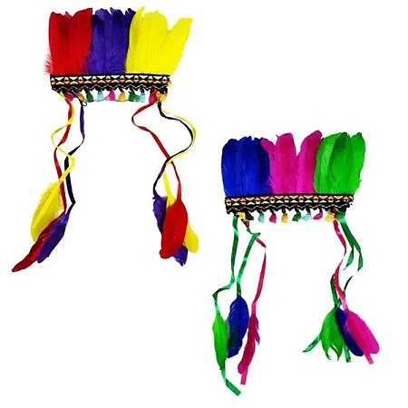 Cocar Indio Sortidos XM 21099 - Partiu Festa