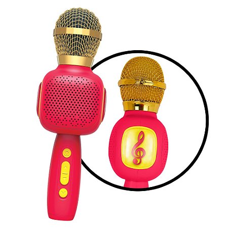 Microfone Karaoke Vermelho - DmToys