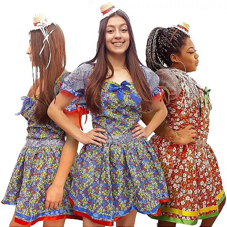 Vestido Chitão Adulto PP - Masquerade