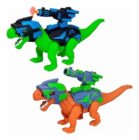 Dino com Som Luz Movimento e Dardos - For Kids