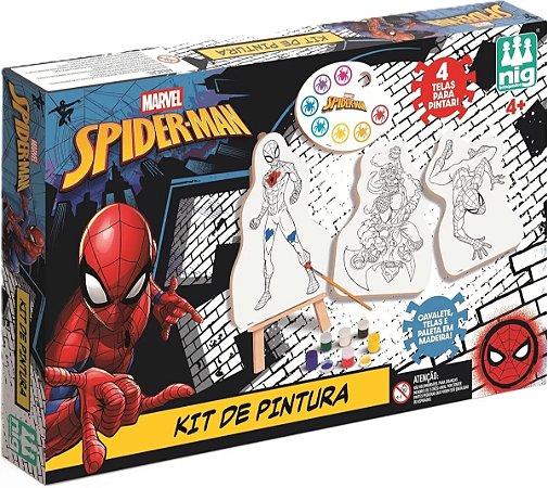 Kit Pintura Spider Man Marvel MDF - Nig