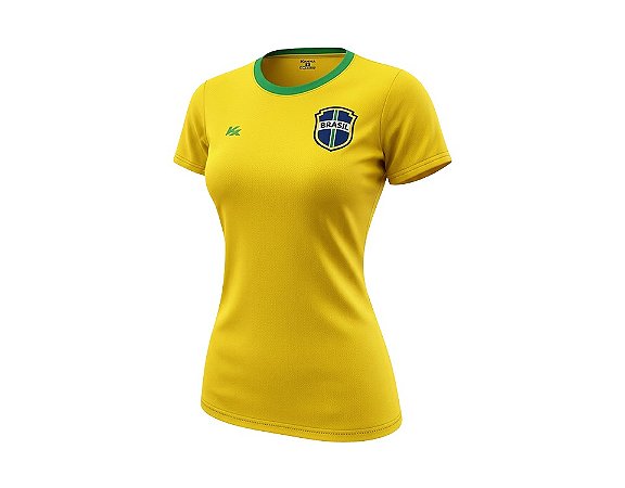 Camiseta Brasil Feminina G - Kanxa