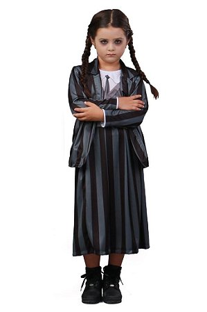 Fantasia Wandinha Uniforme Cinza M - Sulamericana Fantasias
