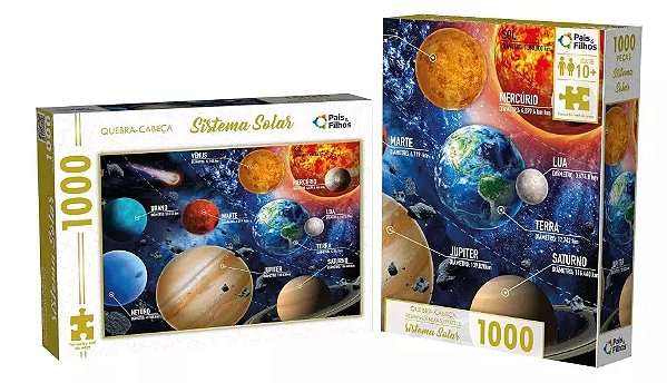 Quebra Cabeça 1000 PCS Sistema Solar - Pais e Filhos