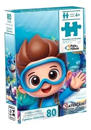 Quebra Cabeça Expedição Submarina 80 PCS - Pais e Filhos