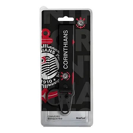 Chaveiro Mosquetão Clipkey Corinthians - Brasfoot
