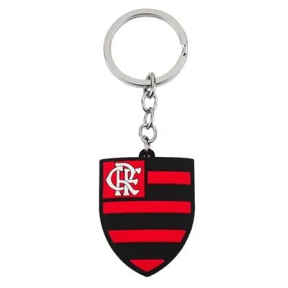 Chaveiro Flamengo Escudo Borracha Times - Brasfoot