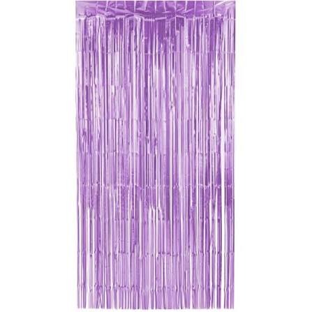 Cortina Metalizada Lilas 1M X 2M - Partiu Festa