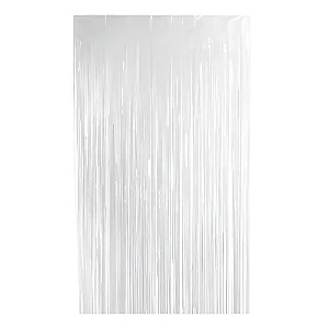 Cortina Metalizada Branca 1M X 2M - Partiu Festa