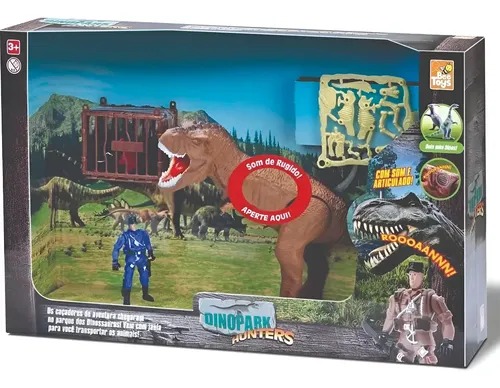 Dinopark Hunters Triceratops Playset C/Som - Bee Toys