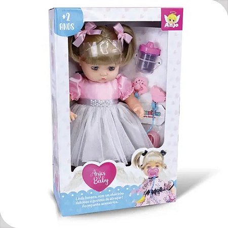 Boneca Anjos Baby Loira - Brinquedos Anjo