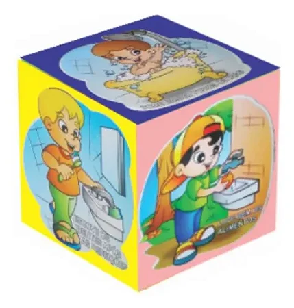 Cubo De Espuma Maciça Tema Higiene