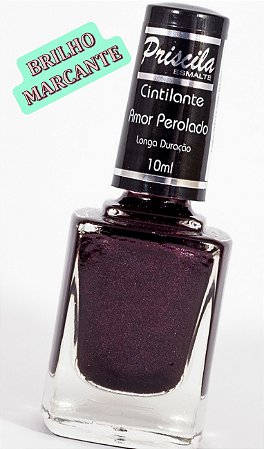 COR AMOR PEROLADO - ESMALTE DE UNHA PRISCILA - QUALIDADE, BRILHO e DURABILIDADE