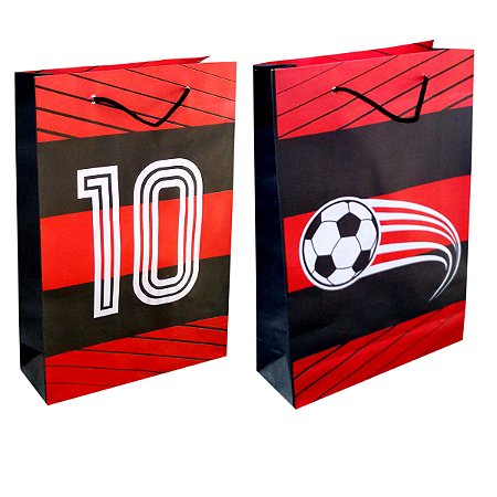Sacolas de papel Futebol Rubro-negra 25x17x6 cm