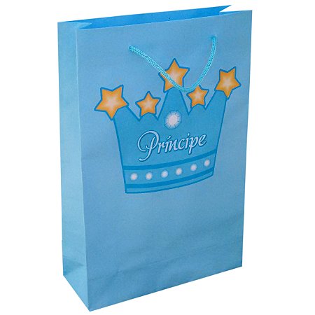 Sacolas de papel Coroa / Príncipe 25x17x6 cm