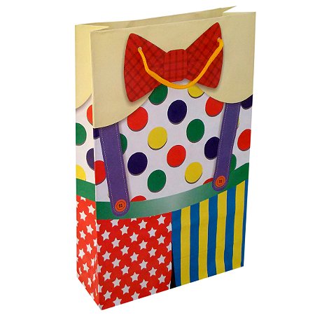 Sacolas de papel Palhaço / Circo 25x17x6 cm