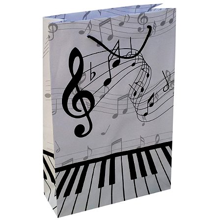 Sacolas de papel Musical 25x17x6 cm