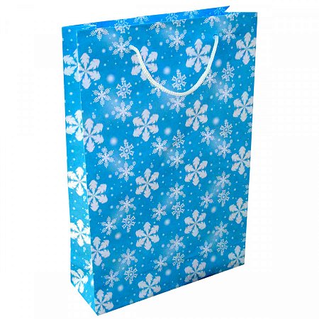 Sacolas de papel Flocos de Neve 25x17x6 cm