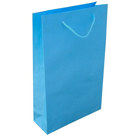 Sacolas de papel Azul Bebê 25x17x6 cm
