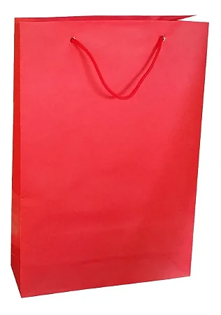 Sacolas de papel Vermelha 25x17x6 cm
