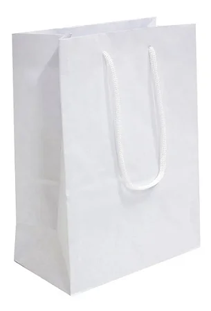 Sacolas de papel Branca 25x17x6 cm