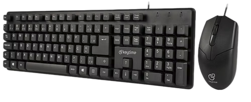 KIT TECLADO + MOUSE COM FIO  MINIMAL - KEYTIME