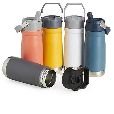 Garrafa Térmica de Aço Inoxidável Portátil com Isolamento a Vácuo