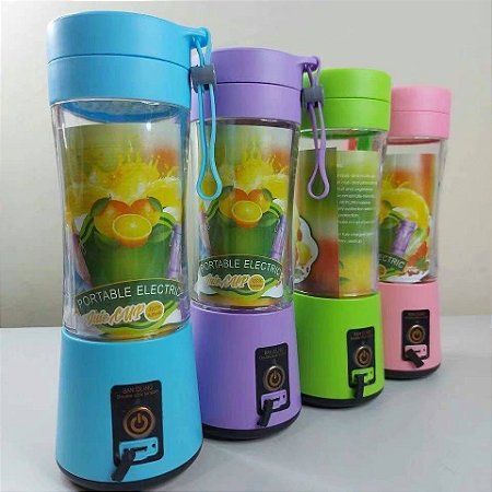 Mini Liquidificador 6 Lâminas Portátil Recarregável Micro USB