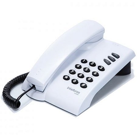 Pleno - Telefone com fio (cinza ártico - com chave)