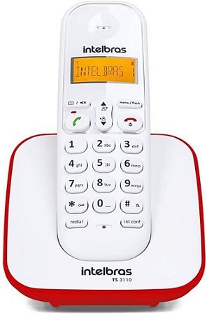 TELEFONE SEM FIO TS 3110 BRANCO / VERMELHO