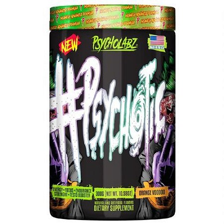 Pré Treino Psychotic - 300g Orange Voodoo - PsychoLabz