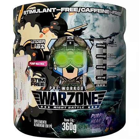 Pré Treino Warzone Night Battler Under Labz 300g