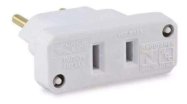 Pino Adaptador Force Line Bipolar Branco