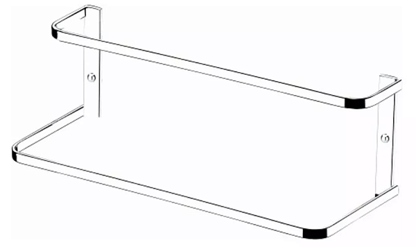 Toalheiro Duplo Future De Parede 60 cm Cromado
