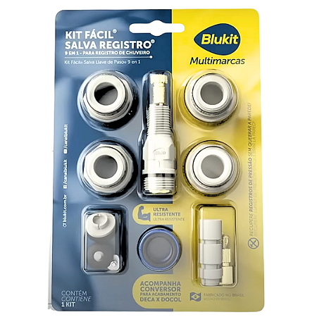 Kit Fácil Salva Registro 9 Em 1 Blukit Universal