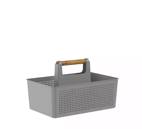 Organizador Multiuso Ou Com Alças 8 Litros Flow Cinza