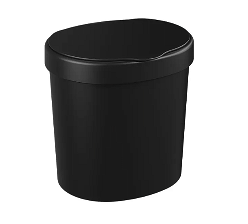 Lixeira De Bancada Coza Oval 2,5L Preto
