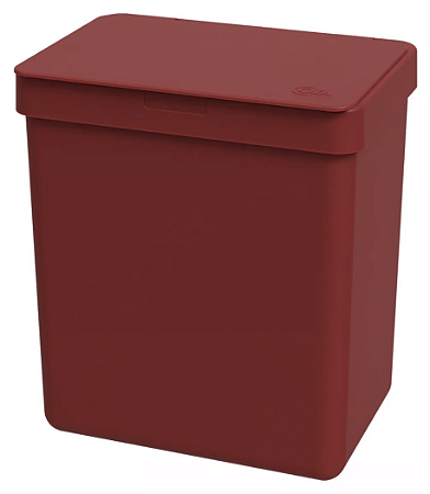 Lixeira De Bancada 2,5L Coza Vermelho