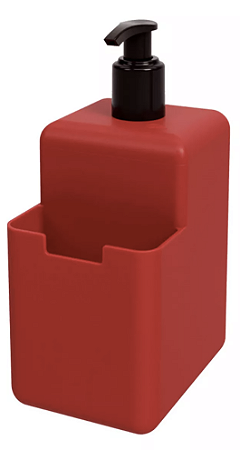 Porta Detergente E Esponja Coza Vermelho