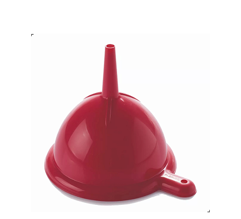 Funil Plástico 15 cm Plasútil Vermelho
