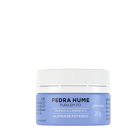 Pedra Hume Pura Em Pó 20g Farmax