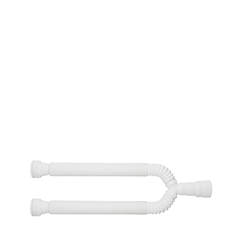 Sifão Duplo Universal Longo 1,1 Mts Branco Blukit