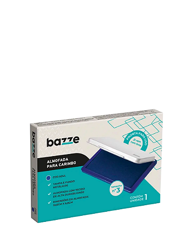 Almofada para Carimbo N°3 Azul Bazze